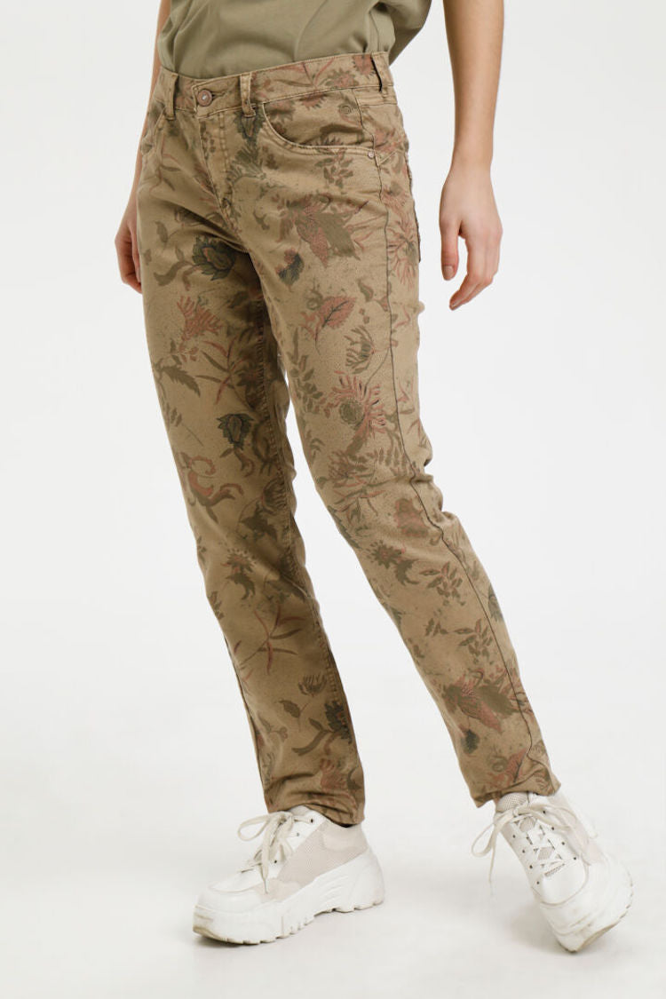 Pantalón de sarga estampado