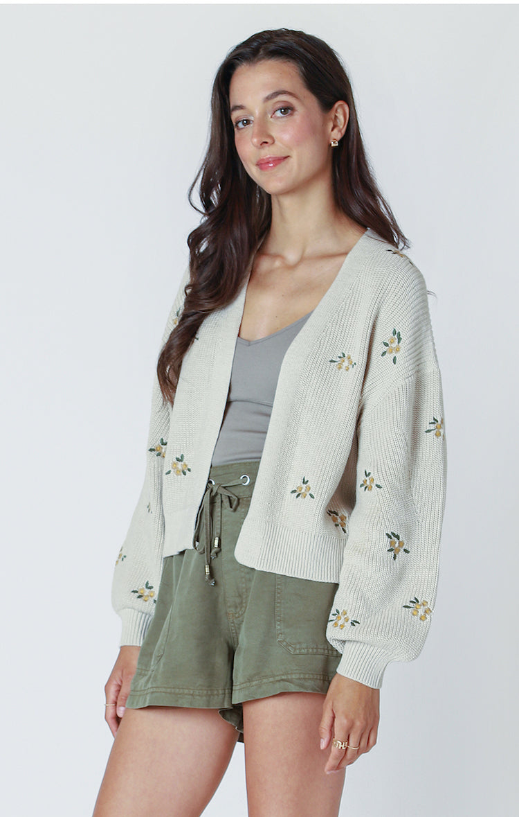 Long Sleeve Embroidered Cardigan