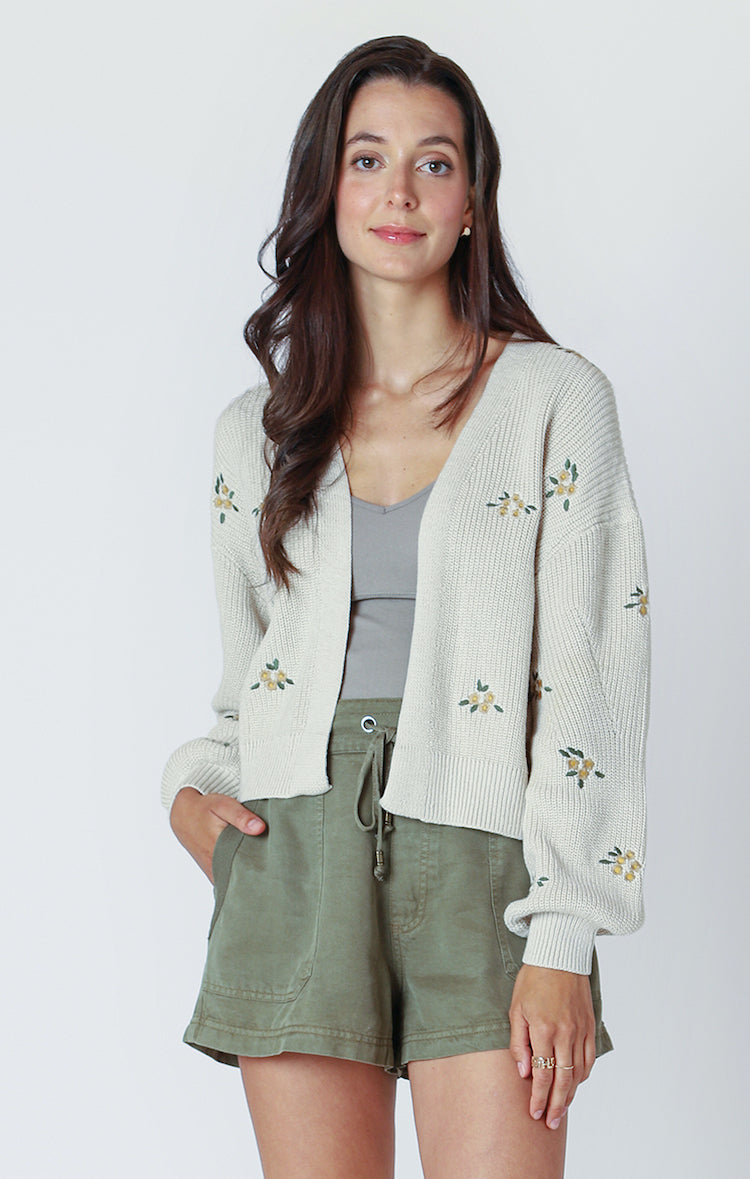 Long Sleeve Embroidered Cardigan