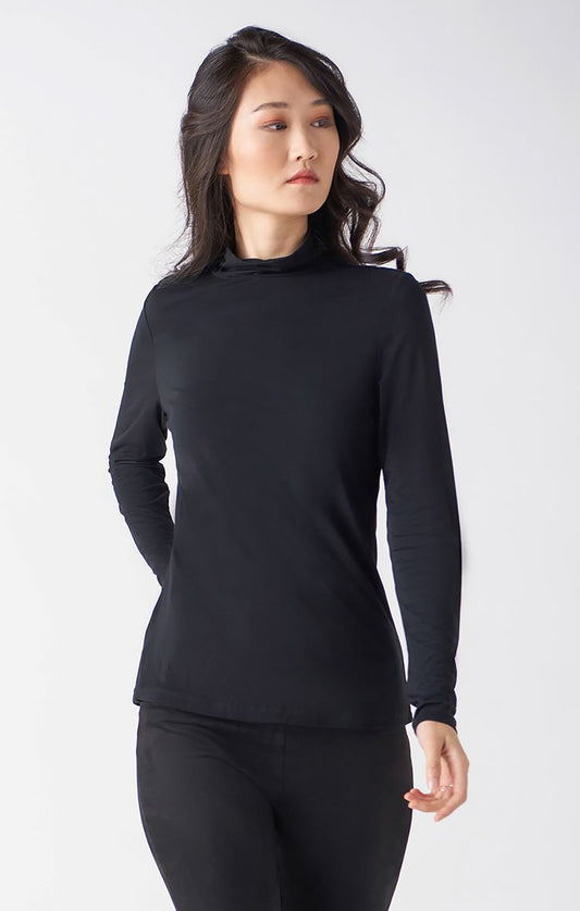 Long Sleeve Mock Neck Top