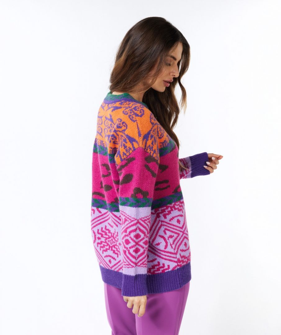 Jacquard Colored Sweater | Fashionista