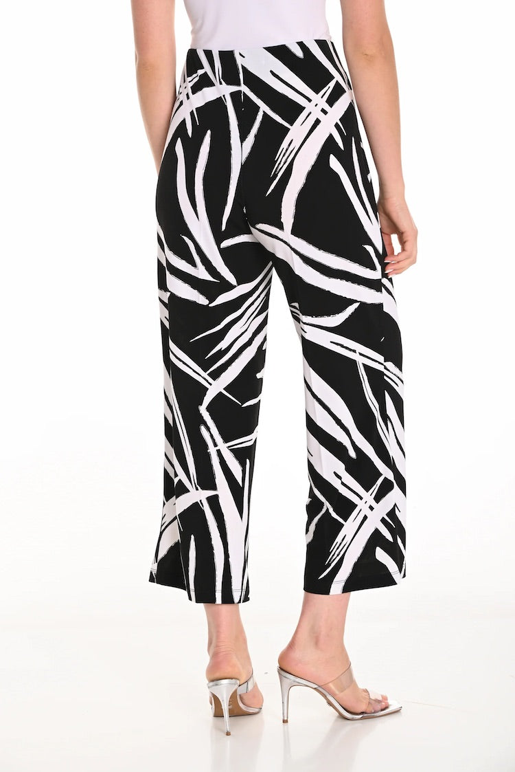 Abstract Print Straight Leg Pants