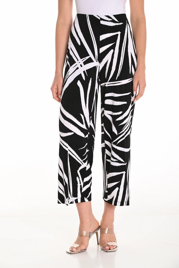 Abstract Print Straight Leg Pants