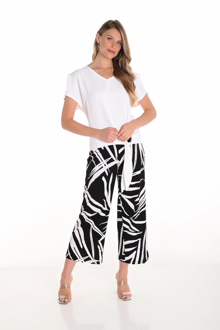 Abstract Print Straight Leg Pants