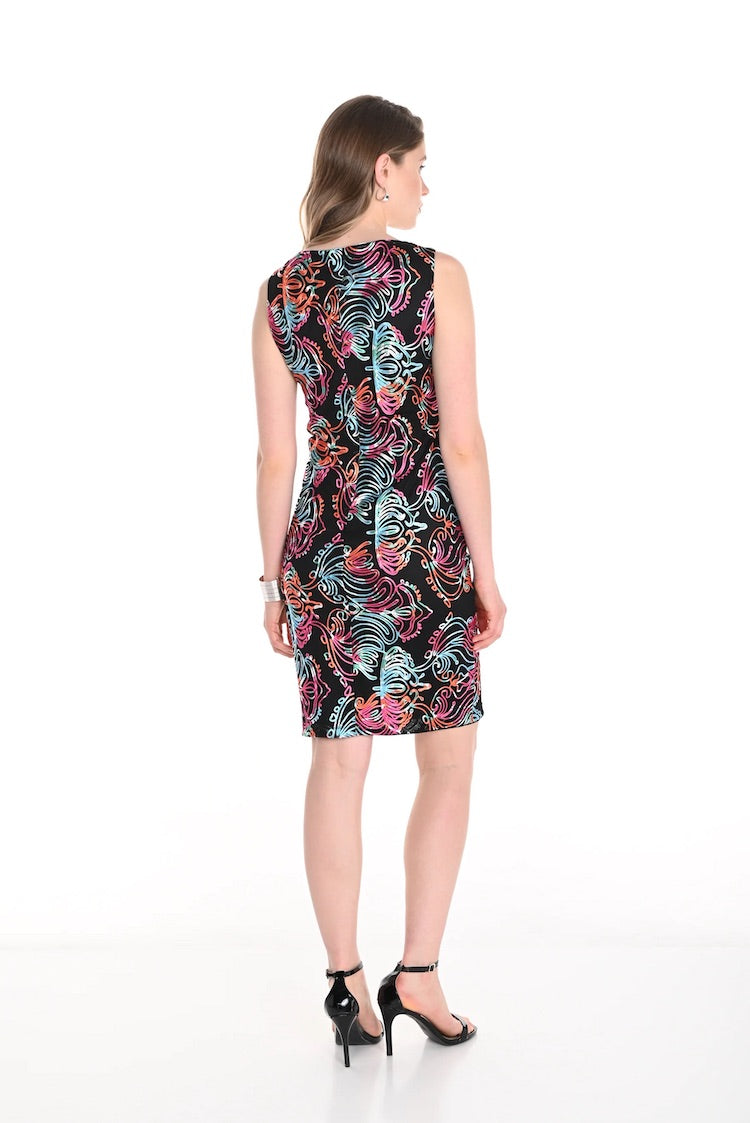 Floral Bodycon Knee-length Dress