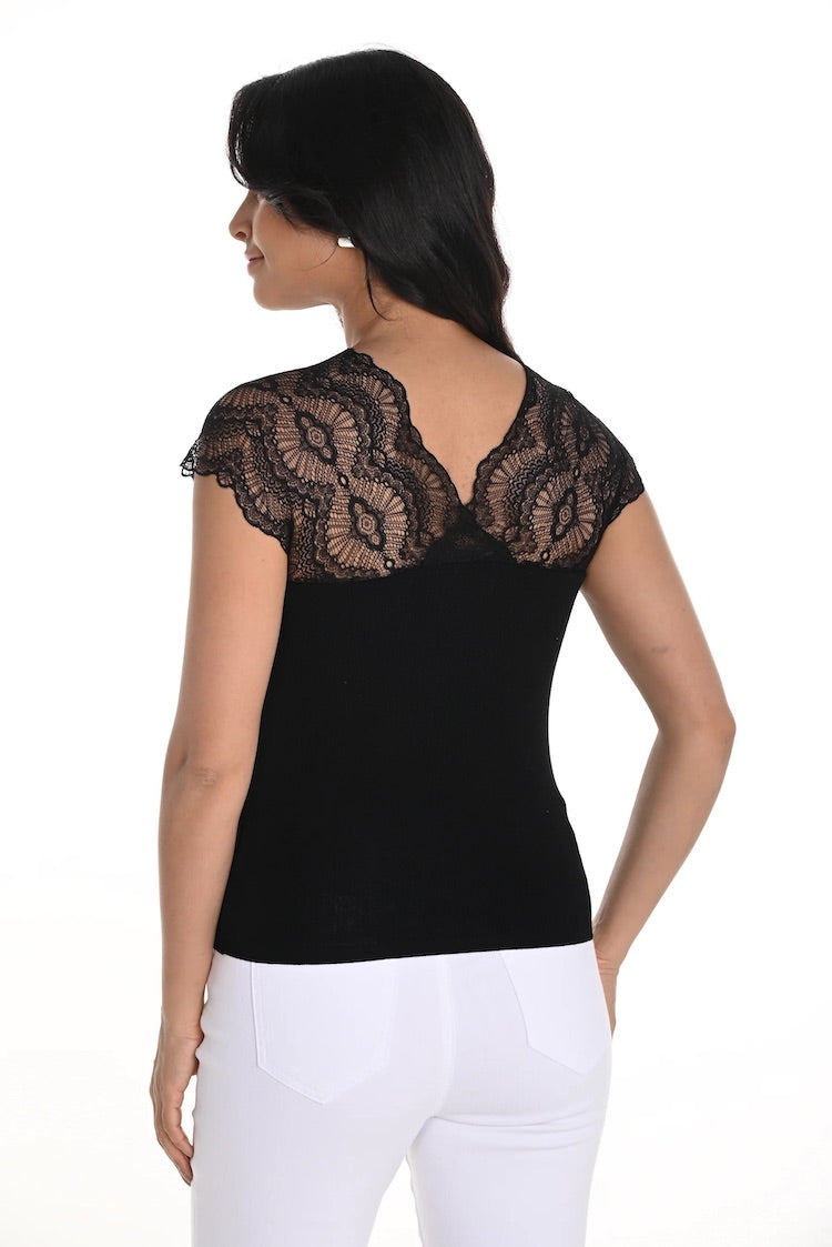 V-neck Lace Pullover