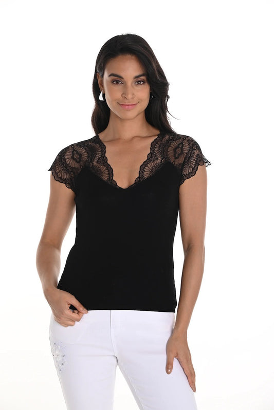 V-neck Lace Pullover