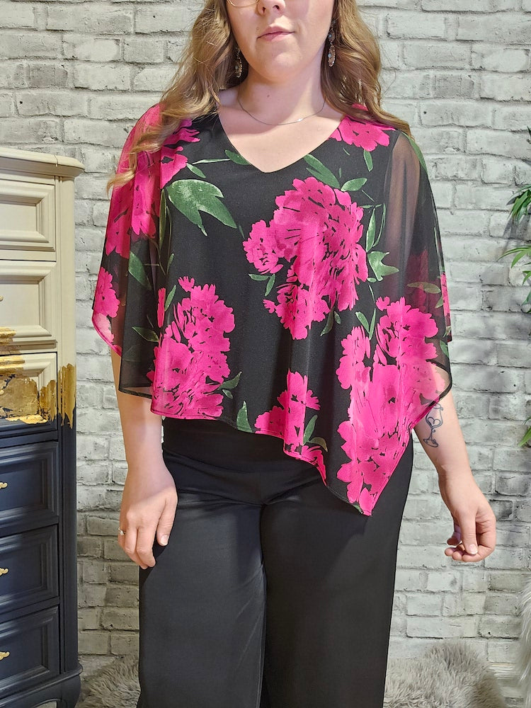 Chiffon Overlay Blouse