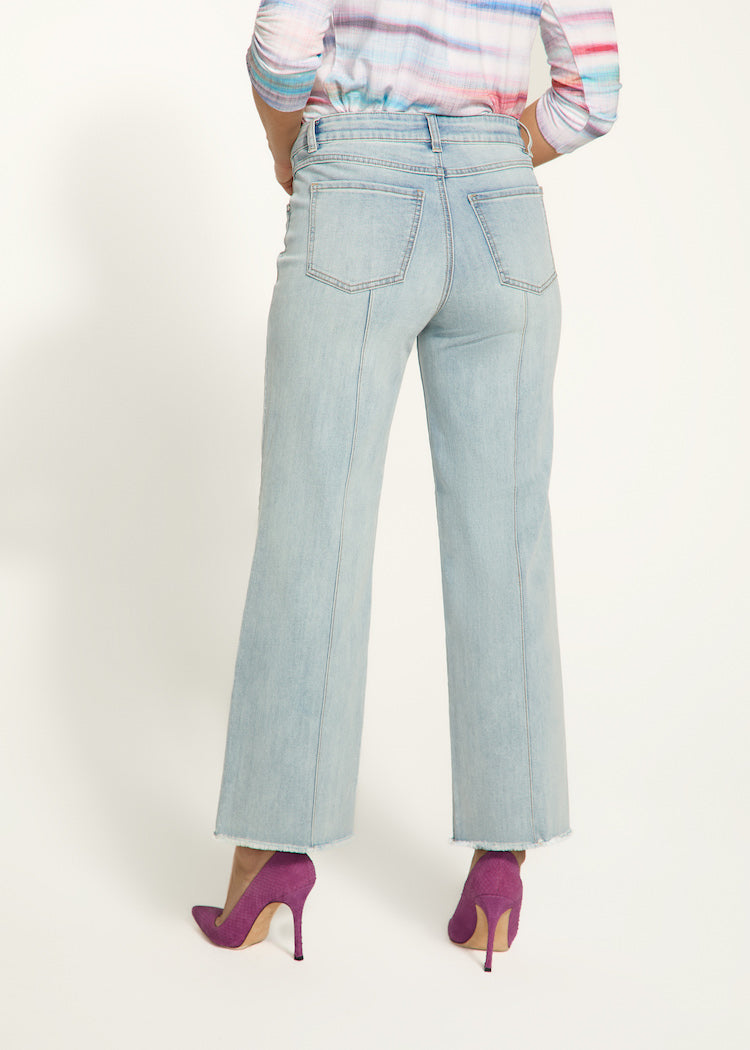 Olivia Mid Rise Wide Leg Jeans