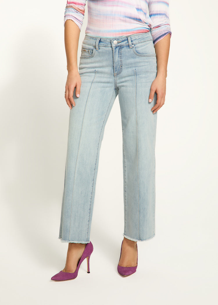 Olivia Mid Rise Wide Leg Jeans