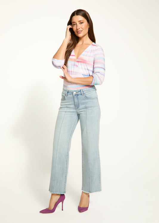 Olivia Mid Rise Wide Leg Jeans