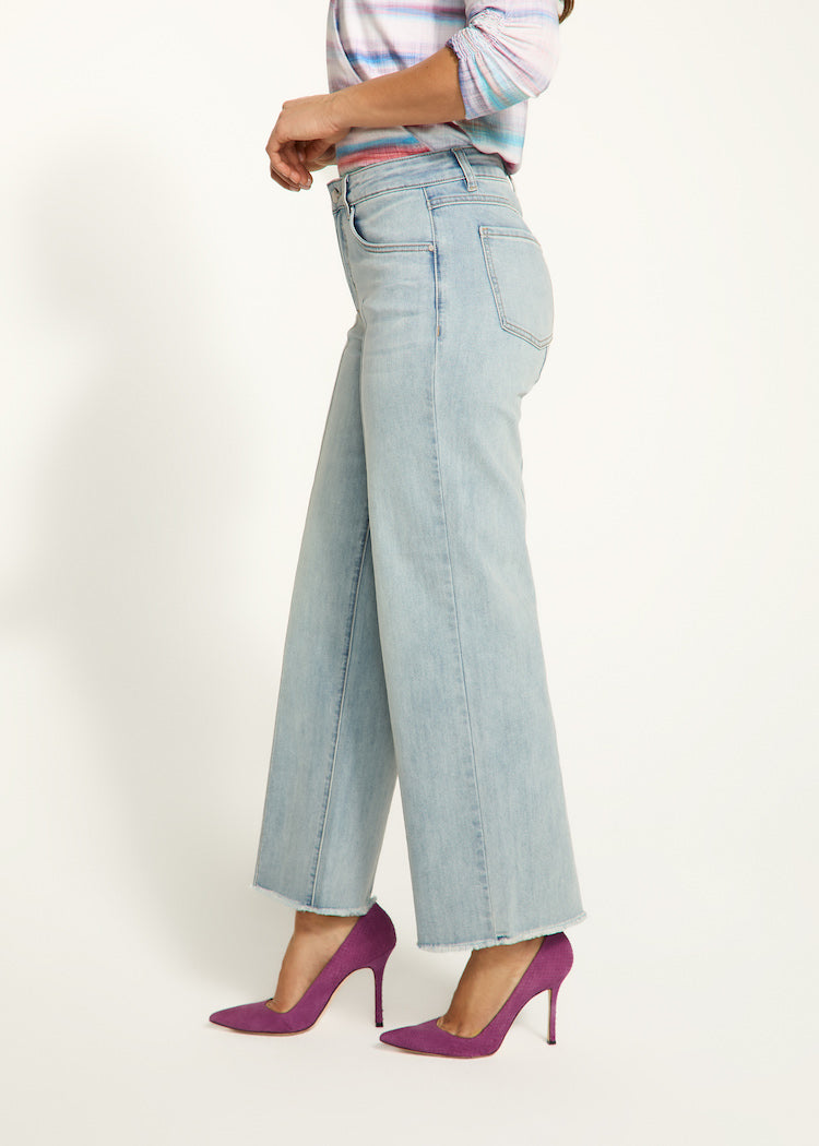 Olivia Mid Rise Wide Leg Jeans