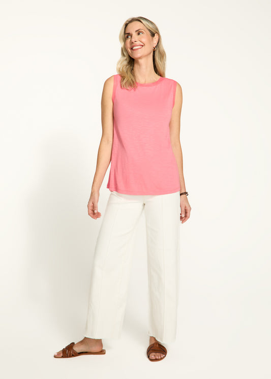 Mesh Hem Sleeveless Top