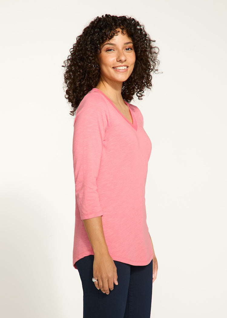 V-Neck 3/4 Sleeve Top