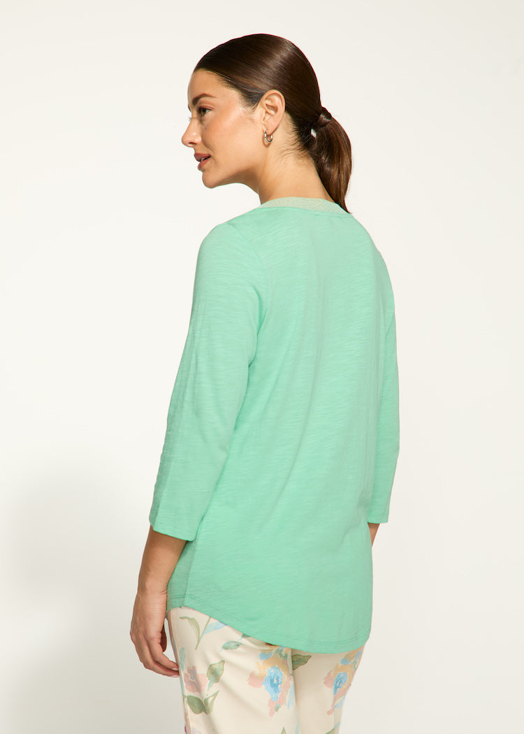 V-Neck 3/4 Sleeve Top