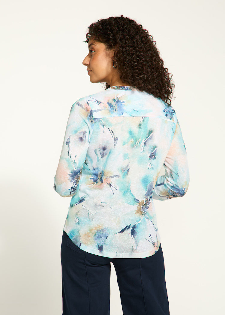 Print 3/4 Sleeve Top