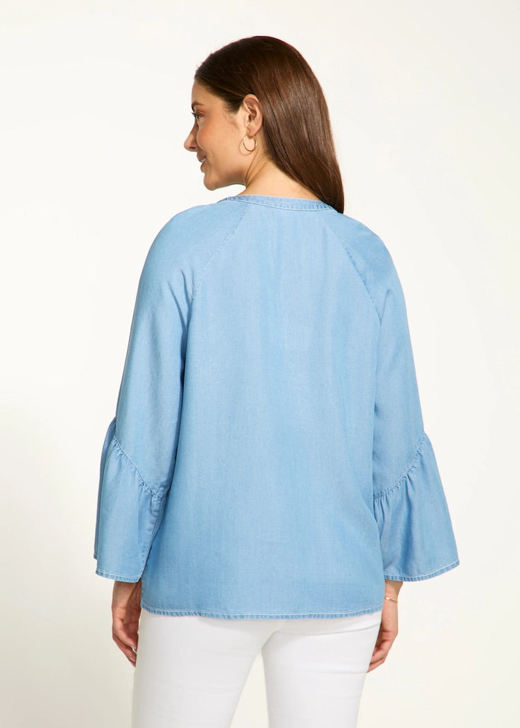 Embroidered Chambray Shirt