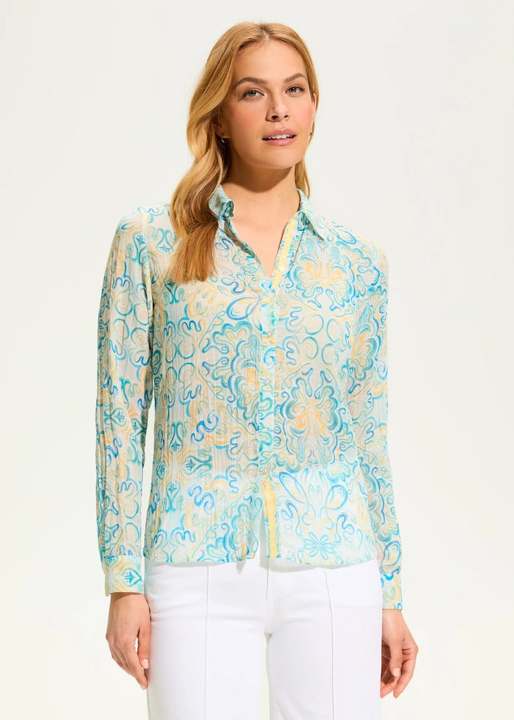 Crinkle Printed Shirt