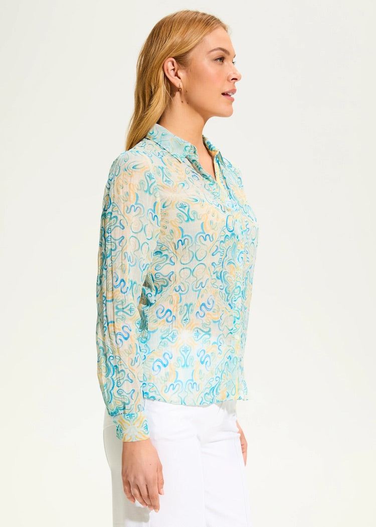 Crinkle Printed Shirt