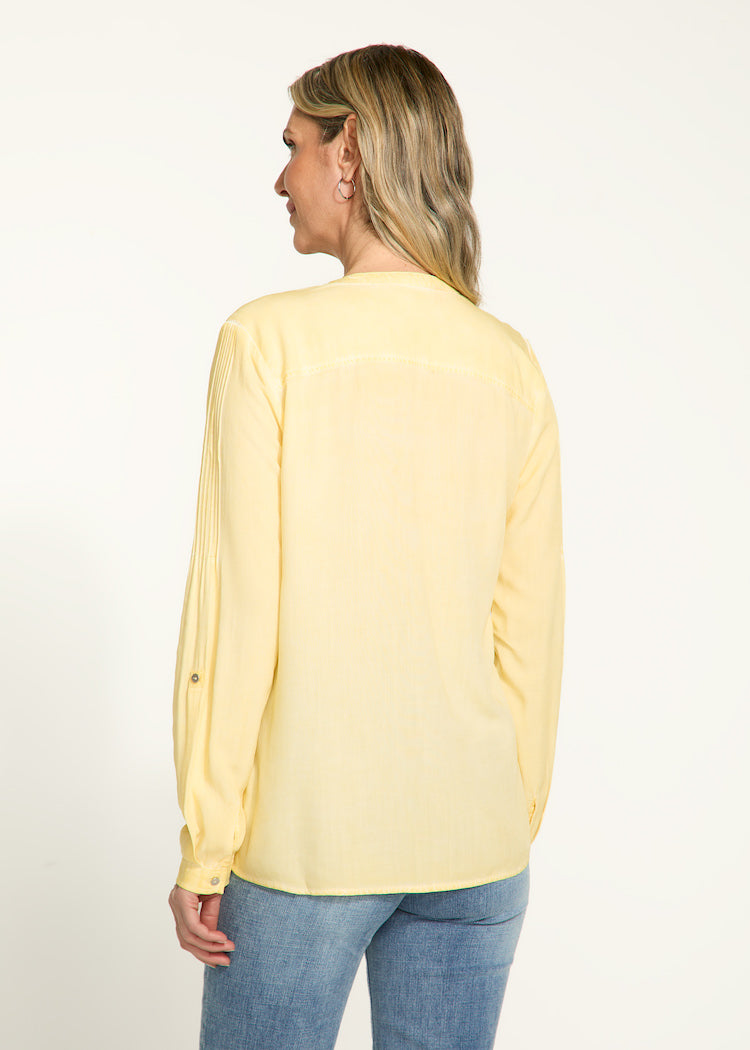 Long Sleeve Button Front Blouse