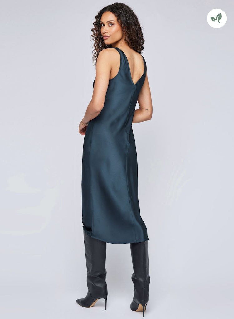 Odette Satin Midi Dress