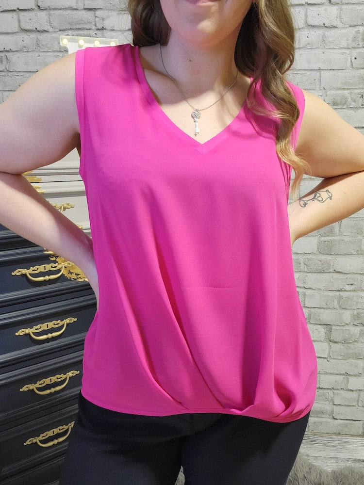 Silky Knit Georgette Sleeveless Top