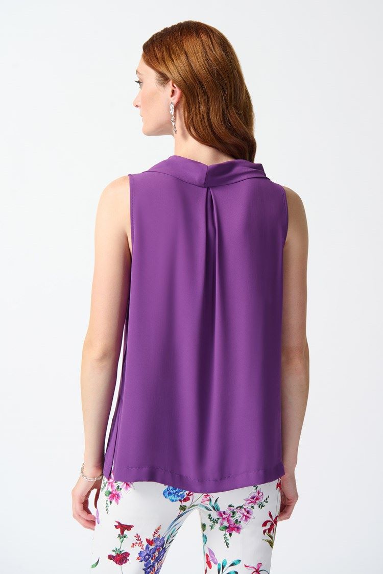 Draped Neck Sleeveless Top