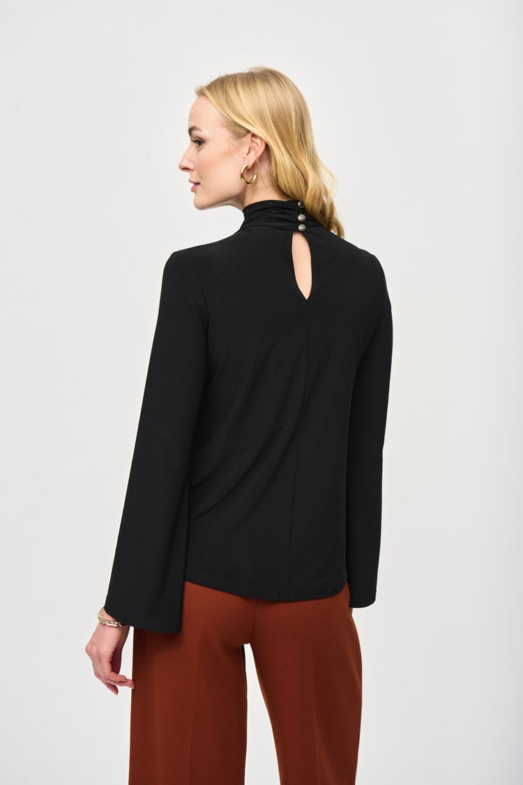 Minimalist High-neck Keyhole Top