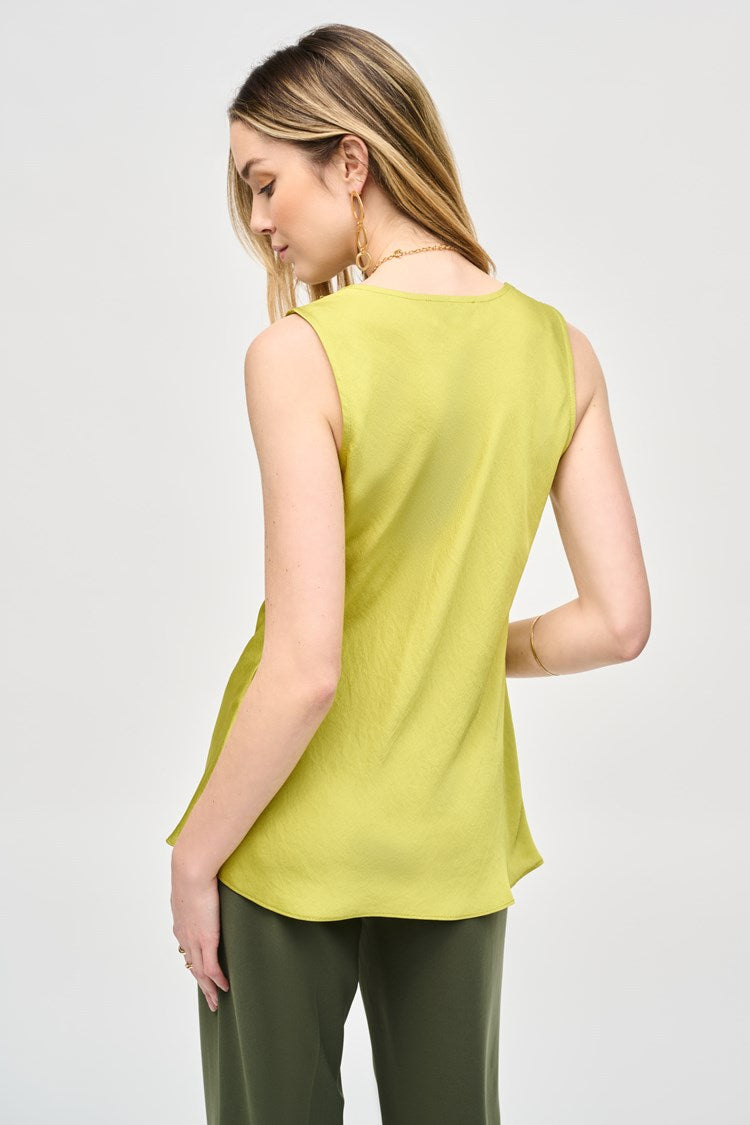 Satin Straight Sleeveless Top