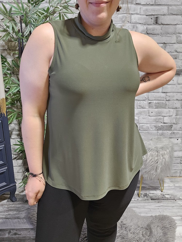 High-neck Casual Tank Top