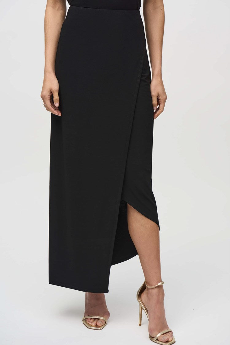 Wrap High-waist Slit Skirt