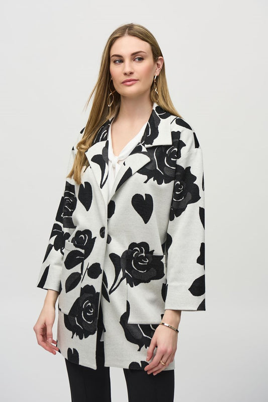 Jacquard Floral Straight Jacket