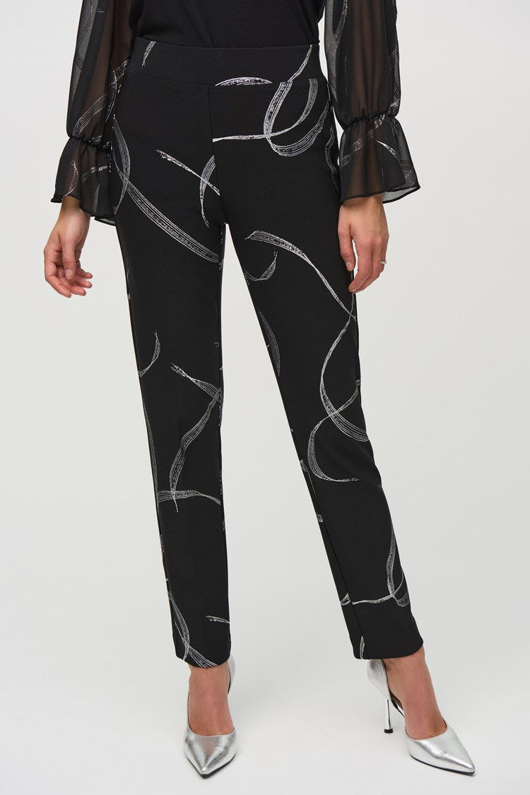 Slim Full-length Trousers With Elastic Waistband