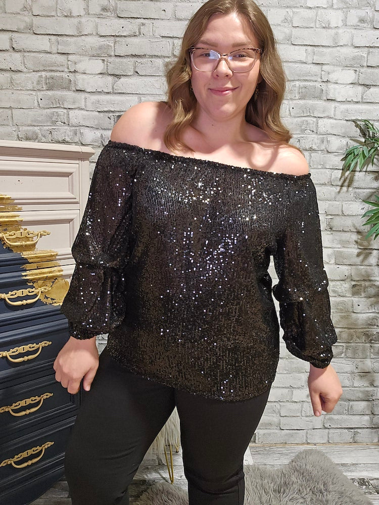 Glamorous Sequin Party Top