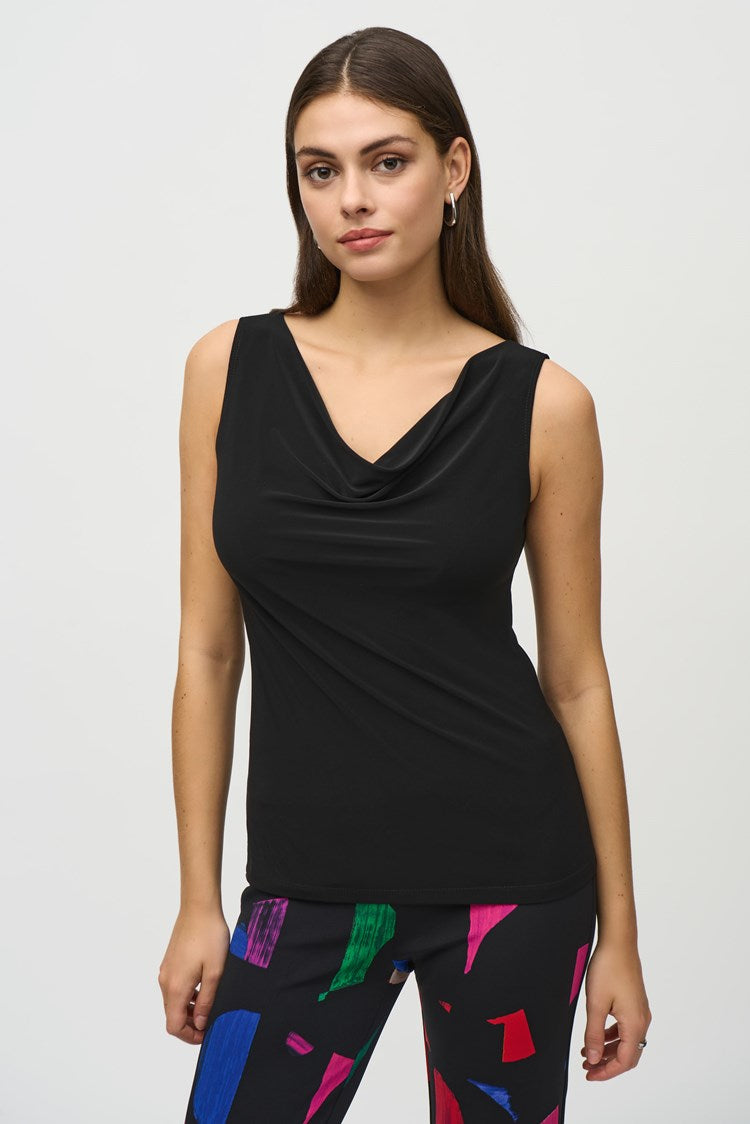 Cowl Neck Sleeveless Pullover