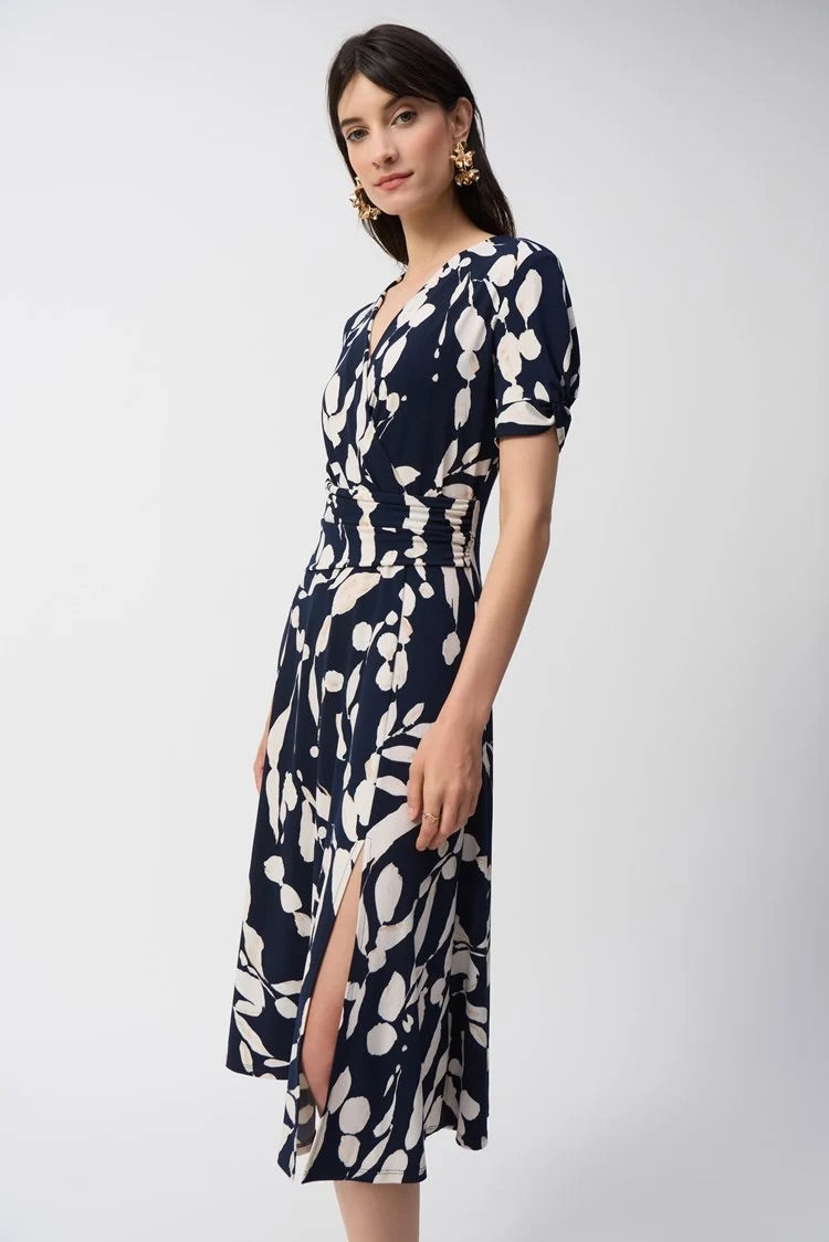 Floral V-neck Midi Dress