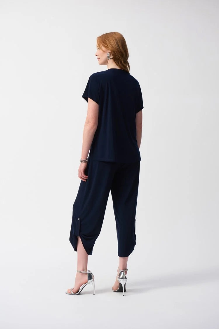 Cropped V-neck Jumpsuit