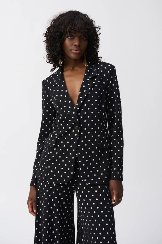 Polka Dot Hip-length Blazer