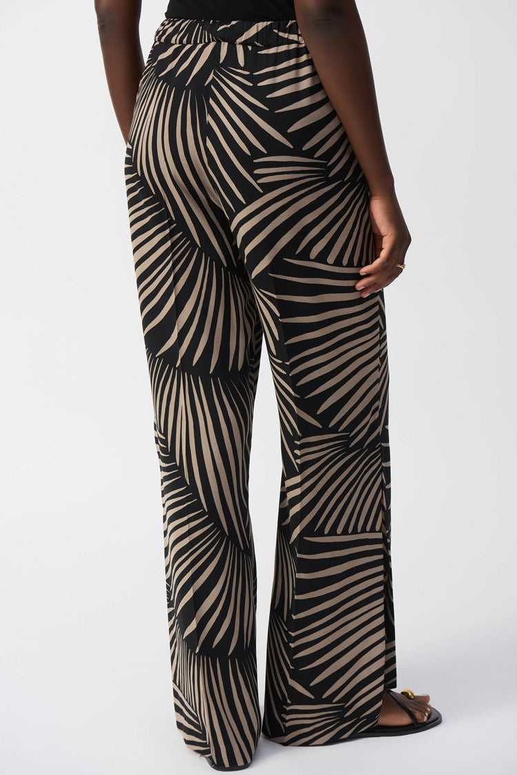 Tropical Print Wide-leg Pants