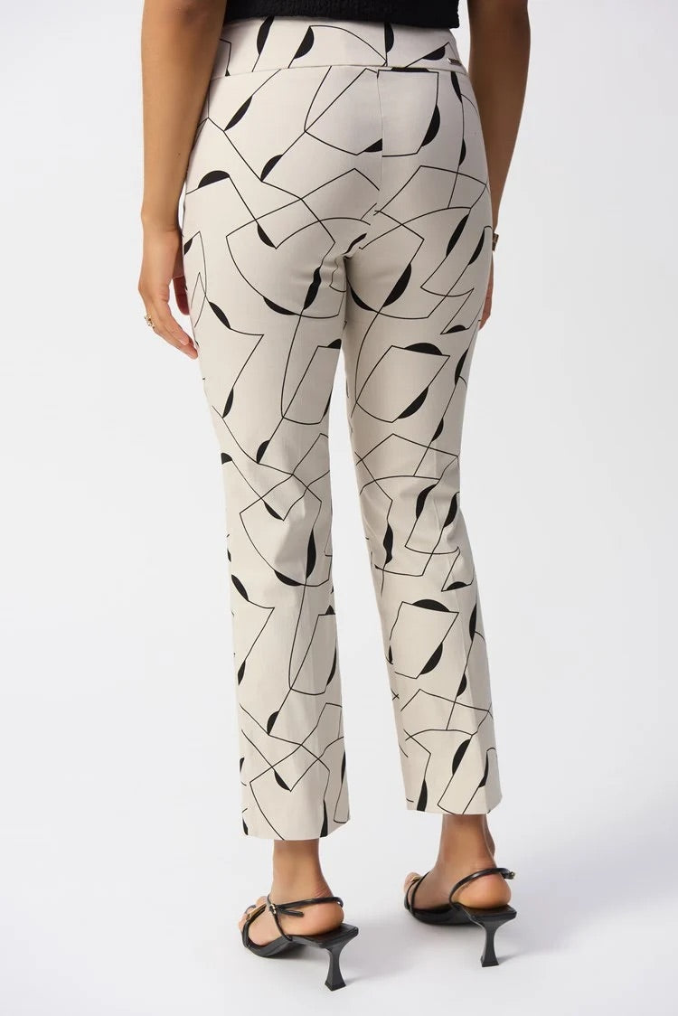 Slim Casual Abstract Trousers