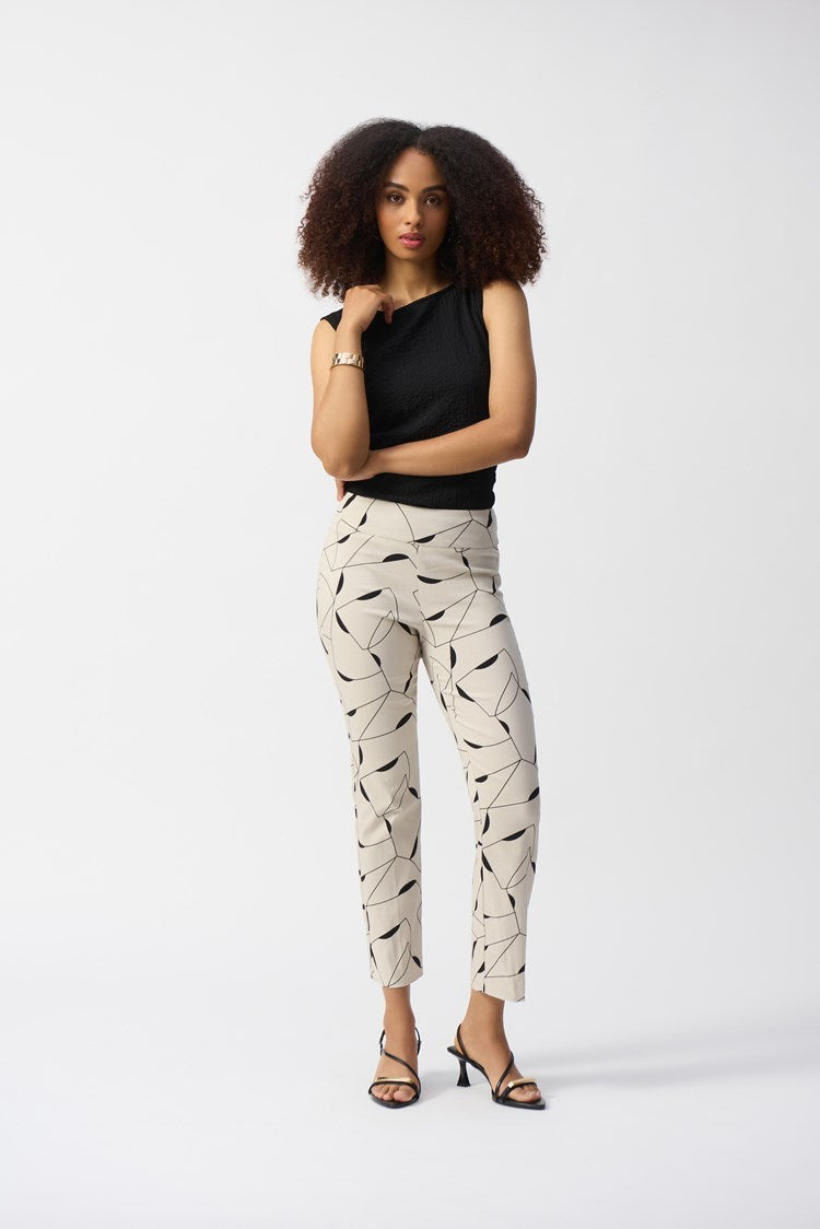 Slim Casual Abstract Trousers