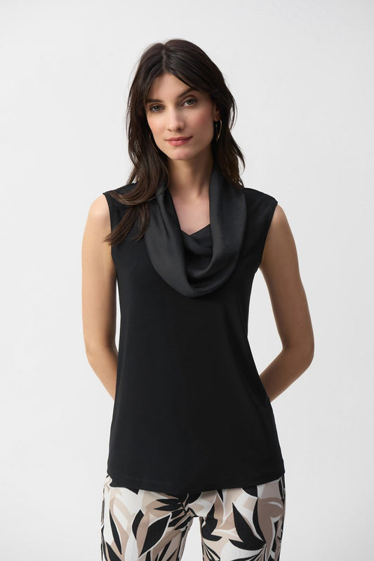 Casual Sleeveless Cowl Neck