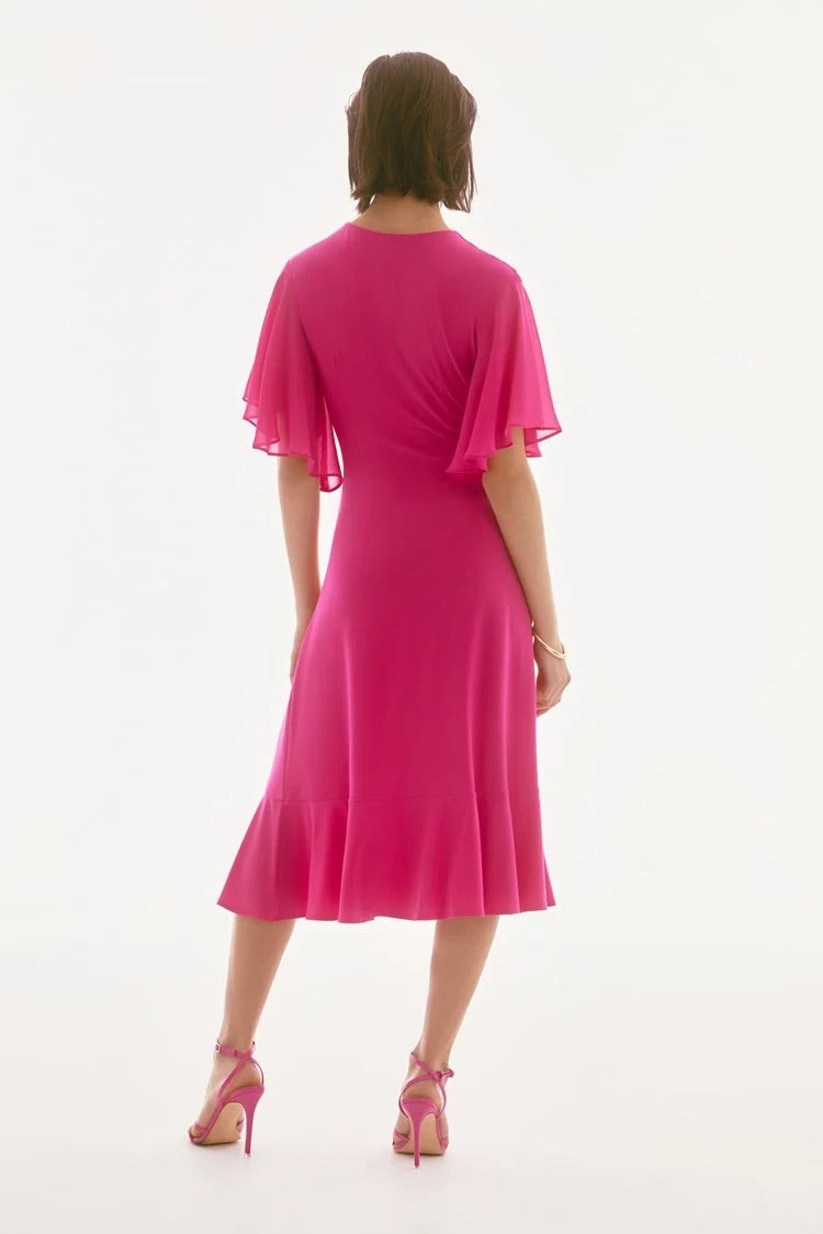 Knee-length Wrap Dress