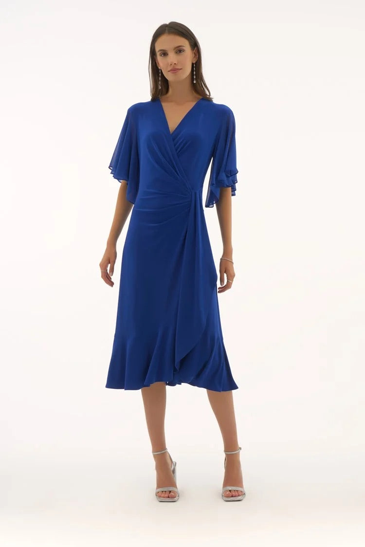 Knee-length Wrap Dress