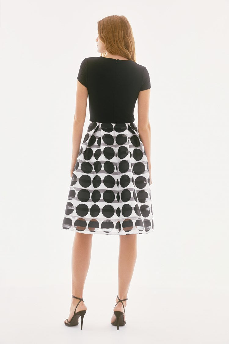 Polka-dot Belted Dress