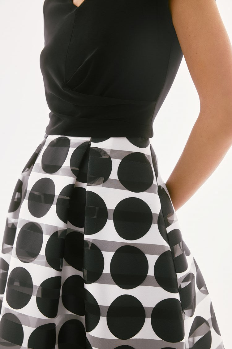 Polka-dot Belted Dress