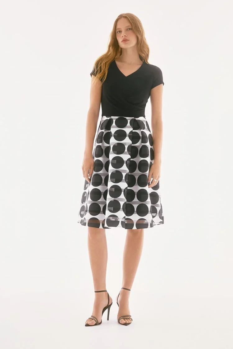 Polka-dot Belted Dress