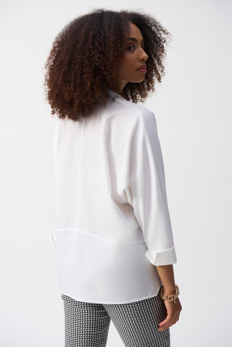 Casual Collarless Long-sleeve Shirt