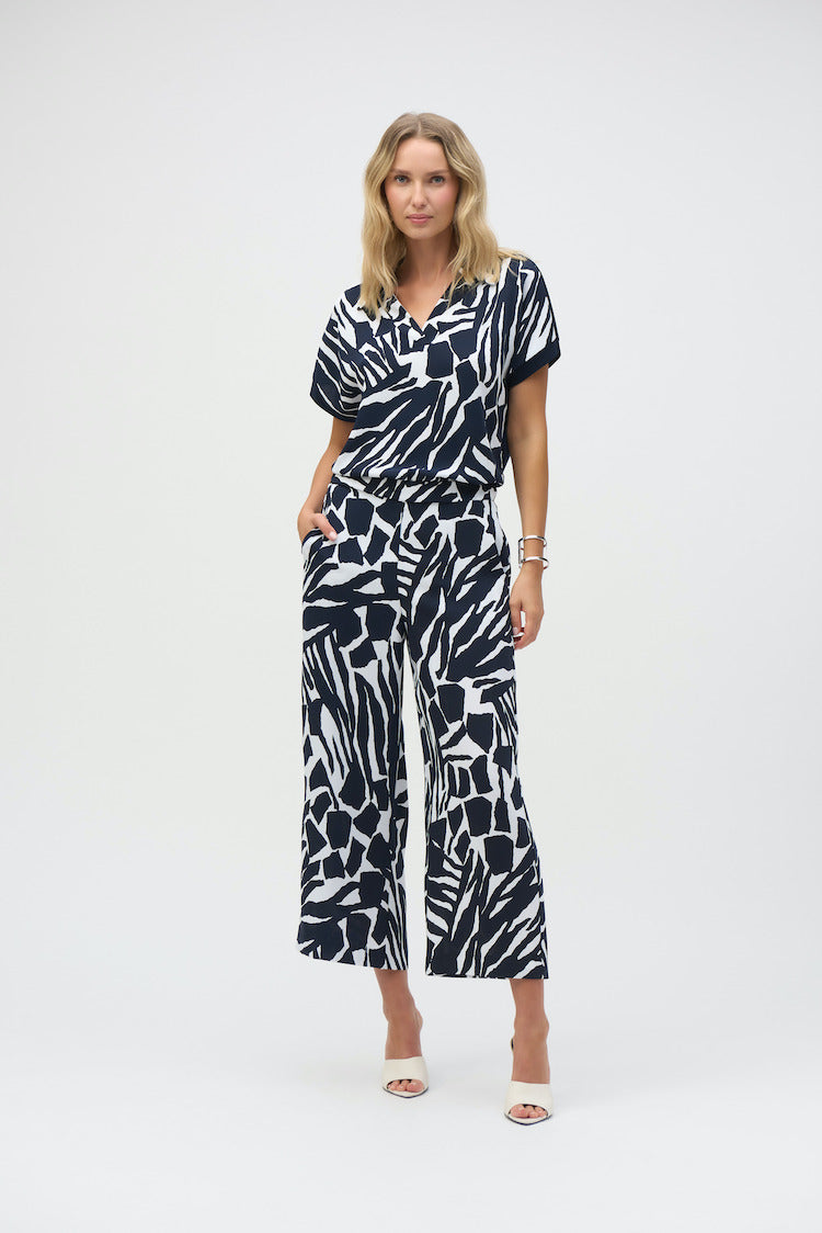 Wide-leg Abstract Trousers