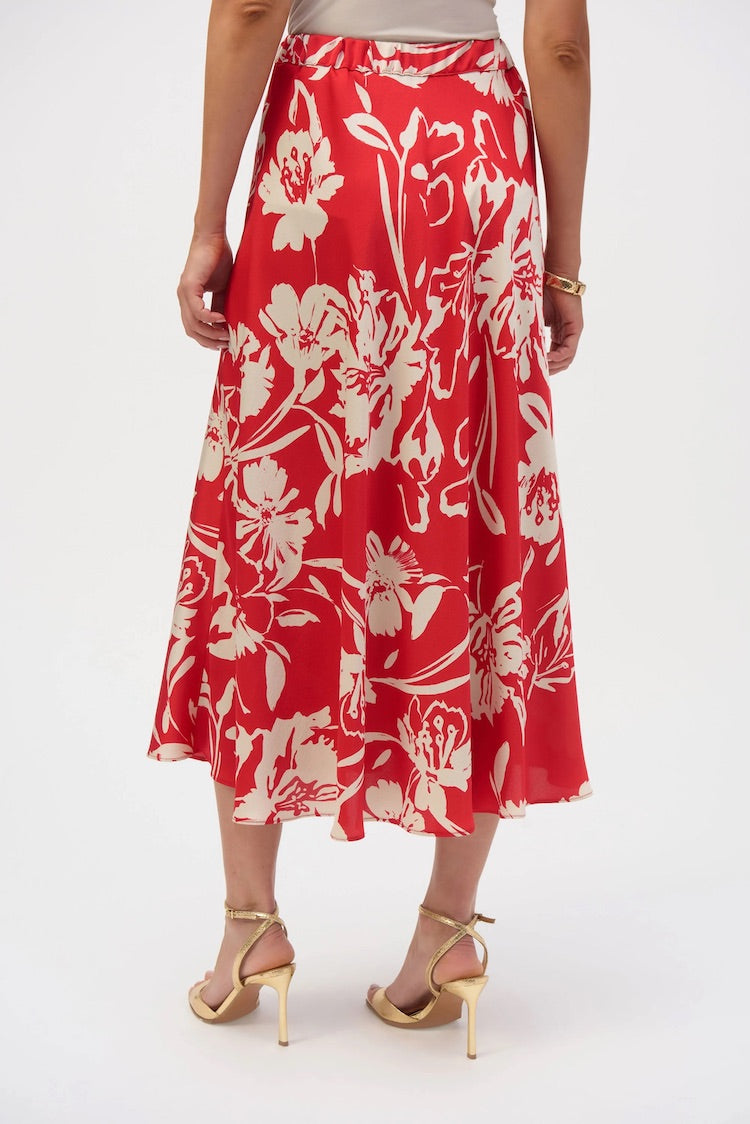 Floral Print Midi Skirt